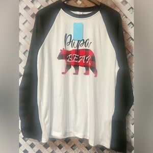 Brand New with tags IFFEI Papa Bear Raglan Shirt size xl